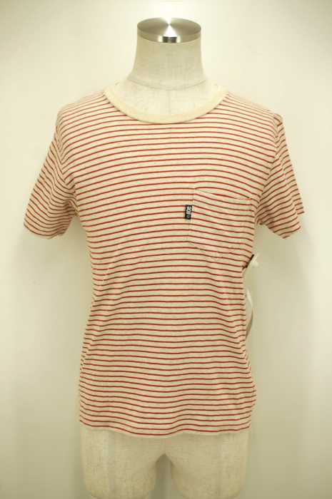 SOE （ソーイ） リネン混ボーダー柄Tシャツ メンズ トップス