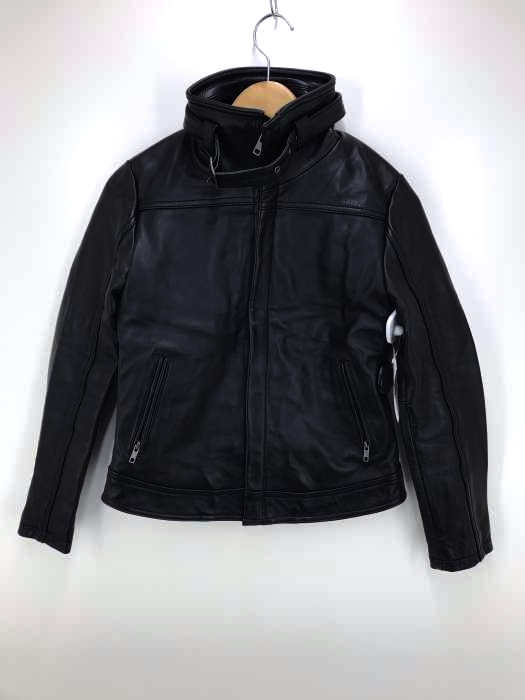 Liugoo Leathers(リューグーレザーズ) スタンドカラー フルジップレザージャケット 裏地チェック レディース アウター