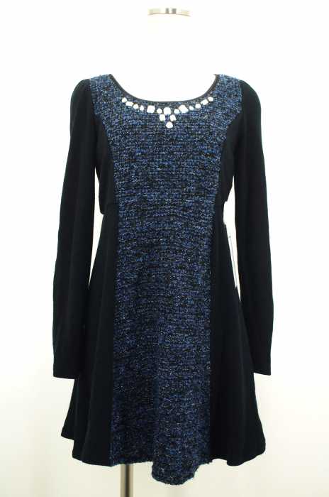 CECIL McBEE（セシルマクビー） ビジュー付きニット切替ワンピース レディース ワンピース
