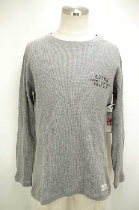 ROARK REVIVAL (ロアーク リバイバル) プリントロングスリ-ブTシャツ ワッフル生地カットソー メンズ トップス