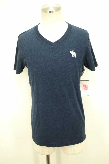 Abercrombie & Fitch （アバクロンビーアンドフィッチ） ロゴ刺繍VネックTシャツ メンズ トップス