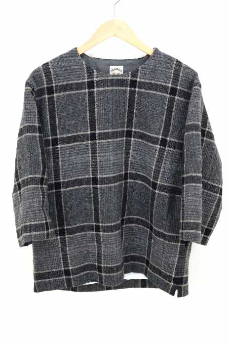 SUNSEA （サンシー） 14AW チェック柄 メルトンプルオーバー メンズ トップス