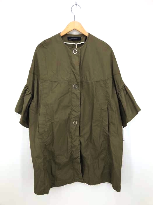 ZARA WOMAN(ザラ ウーマン) 袖フリルワイドシャツジャケット レディース トップス
