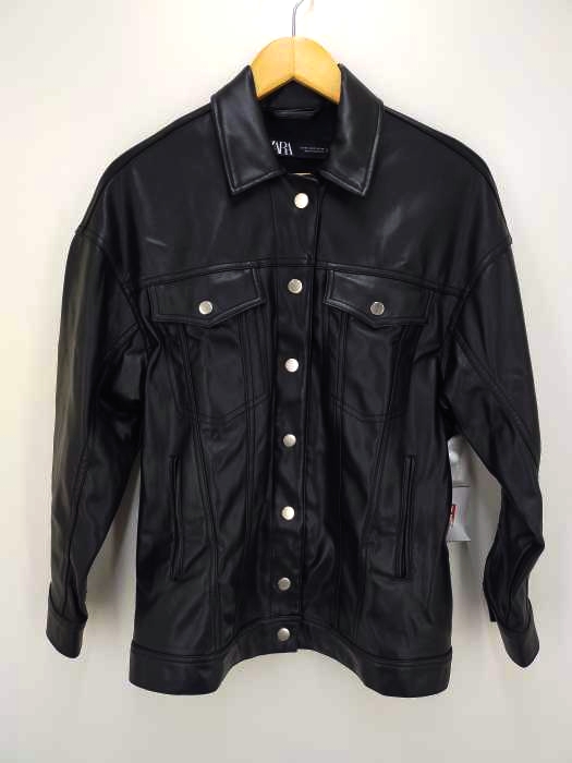 ZARA（ザラ） フェイクレザー オーバーサイズジャケット レディース アウター