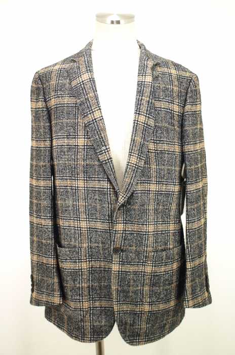 ISAIA×UNITED ARROWS （イザイア×ユナイテッドアローズ） チェック柄ウールテーラードジャケット メンズ アウター