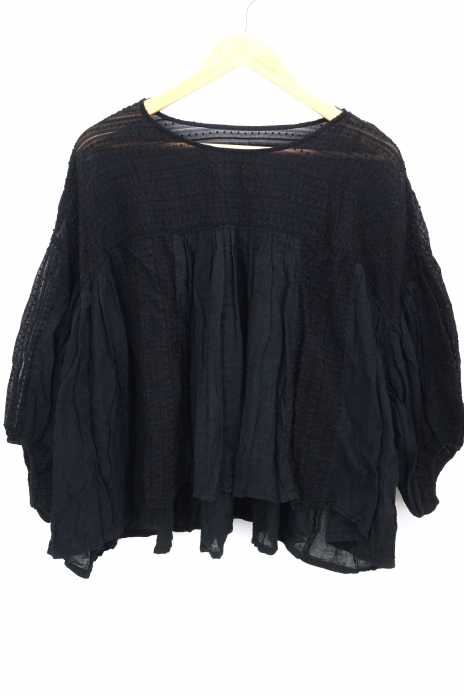 tumugu:（ツムグ） 17ss カラミストライプ　リップル　プルオーバー レディース トップス