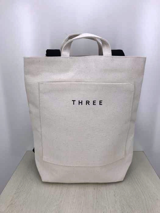 THREE（スリー） ロゴ スワッグバッグ ハンドバック バックパック レディース バッグ