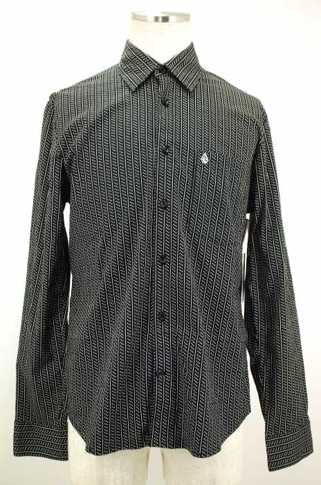 VOLCOM（ヴォルコム） ドットストライプストレッチボタンシャツ メンズ トップス