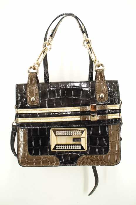 GUESS(ゲス) クロコ型押しエナメル2wayショルダーバッグ レディース バッグ