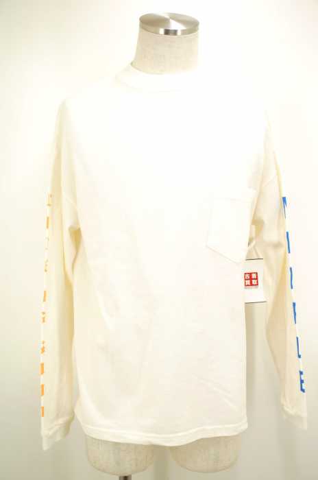 melple （メイプル） 袖プリントポケット付きモックネックロングTシャツ カットソー メンズ トップス