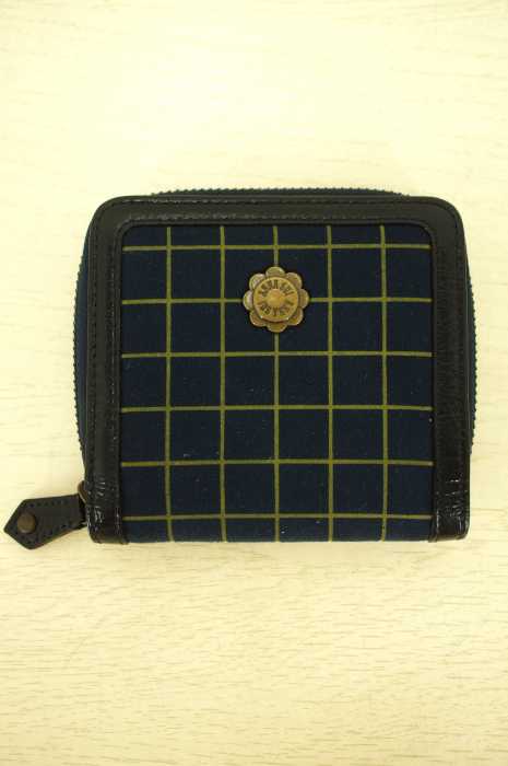ANNA SUI (アナスイ) ブロックチェック柄二つ折りウォレット 財布 レディース ファッション雑貨