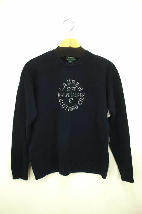 LAUREN RALPH LAUREN (ローレンラルフローレン) ステンシルプリントコットンニット メンズ トップス