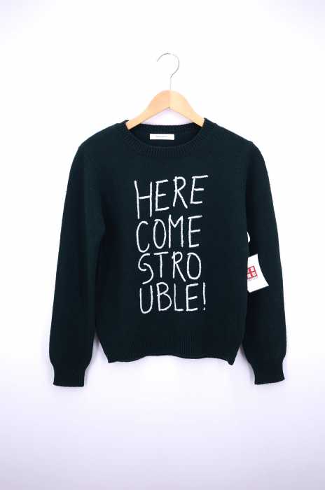 moussy （マウジー） フロント文字 デザイン プルオーバーニット レディース トップス