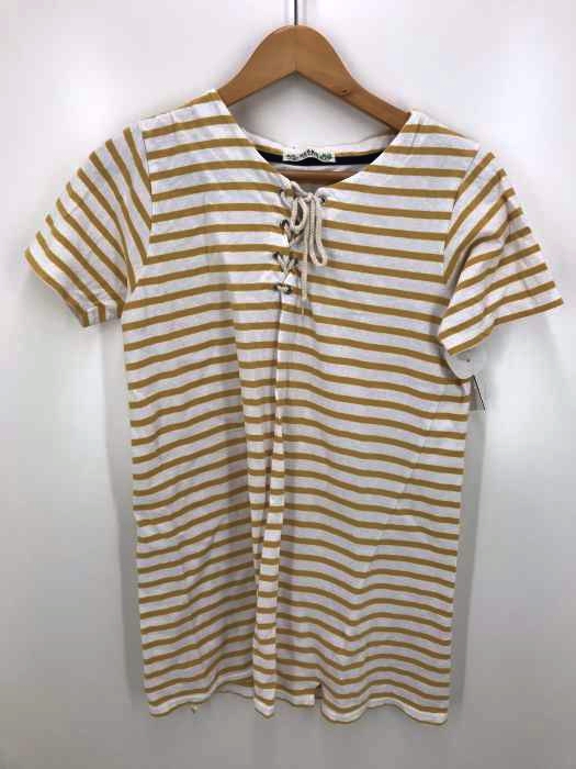 BEAMS HEART(ビームスハート) レースアップボーダーTシャツ レディース トップス