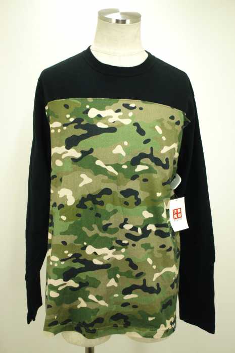 X-LARGE (エクストララージ) 14AW カモ柄切替カットソー メンズ トップス