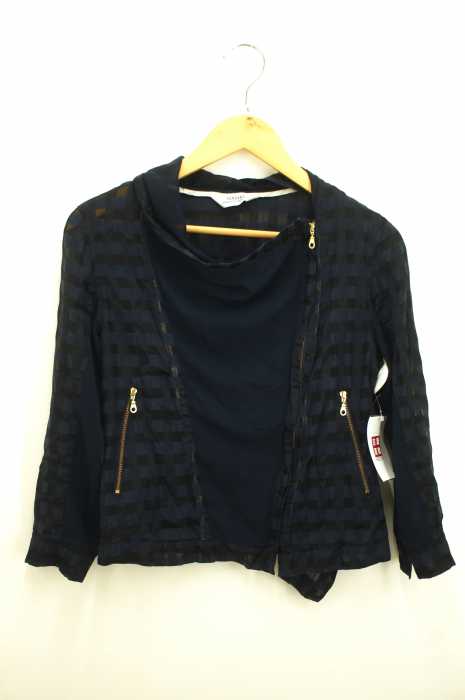 SRIC（スリック） シースルー切替 アシンメトリー ジャケット レディース アウター