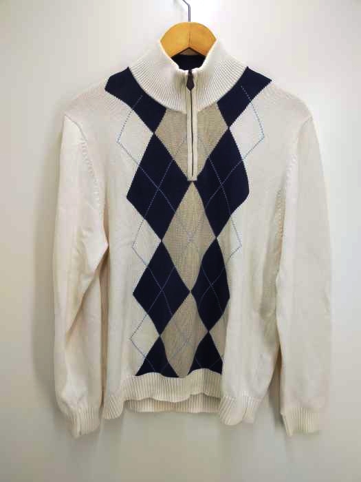 346 BROOKS BROTHERS（ブルックスブラザーズ） ハーフジップ アーガイルコットンニット メンズ トップス