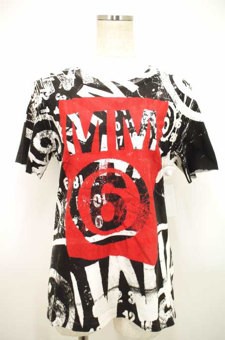 MM6 (エムエムシックス) 6 ロゴプリントTシャツ レディース トップス
