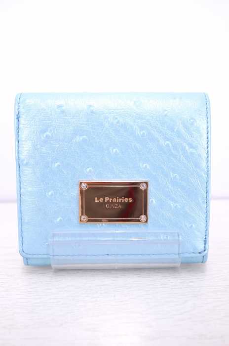 Le prairies GINZA （ルプレリーギンザ） オーストリッチレザー3つ折り財布 レディース 財布・ケース
