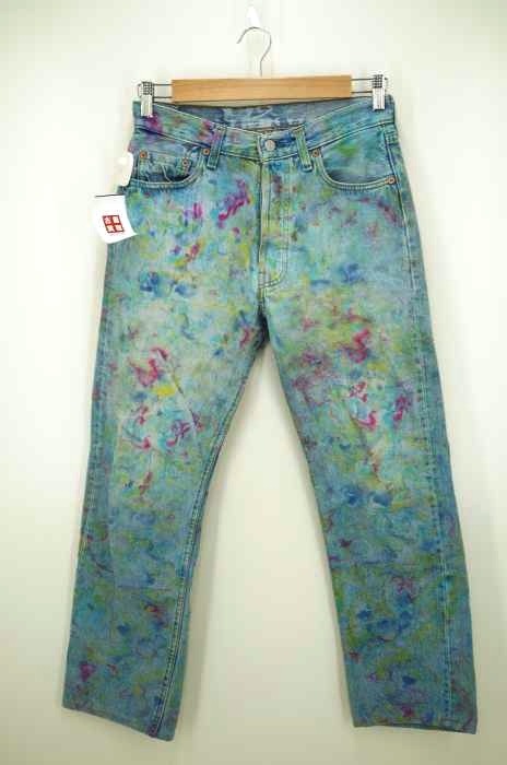 Levi's（リーバイス） 501　ボタン裏524刻印 MADE IN USA　ペイント加工デニムパンツ メンズ パンツ