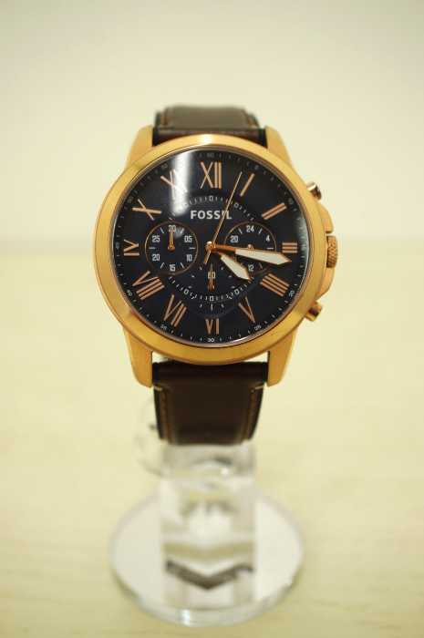 FOSSIL (フォッシル) FS4835 レザーストラップ腕時計 メンズ ファッション雑貨
