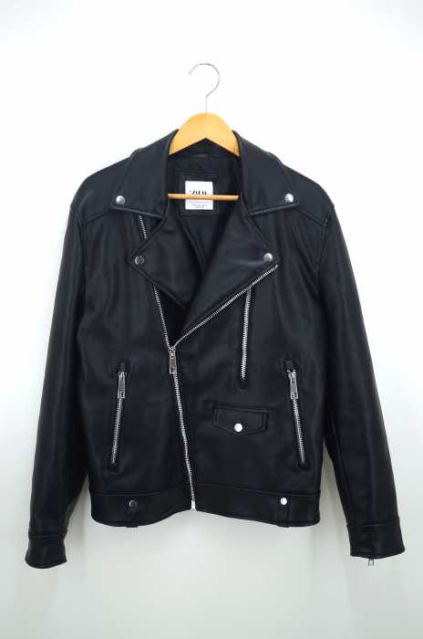 ZARA（ザラ） エコレザーダブルライダースジャケット メンズ アウター