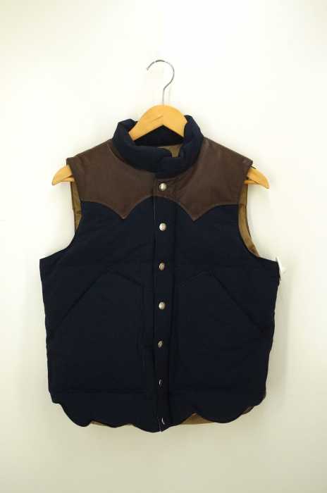 SUGAR CANE （シュガーケーン） NYLON/COTTON LEATHER YOKE DOWN VEST メンズ アウター