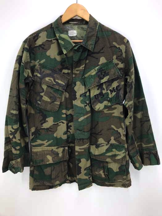 USED古着（ユーズドフルギ） ERDL　グリーンリーフカモ　ファティーグジャケット　USMCステンシル 69年 メンズ アウター