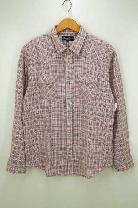 Eddie Bauer（エディーバウアー） スナップボタンウエスタンチェックシャツ メンズ トップス