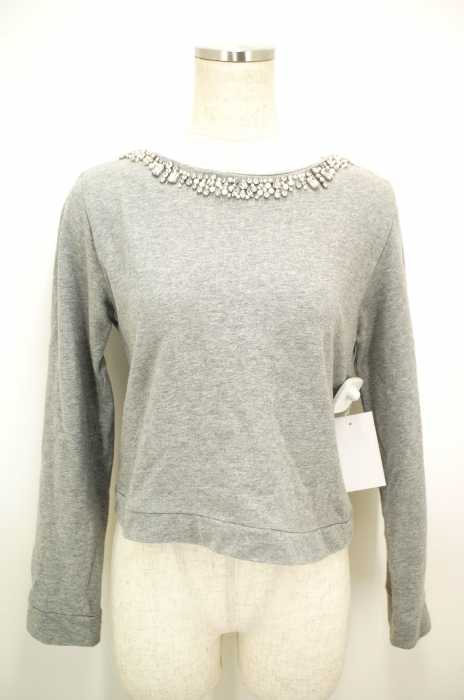 MERCURYBijou （マーキュリービジュー） ビジュ付フォルム長袖CS ビジュー付カットソー レディース トップス