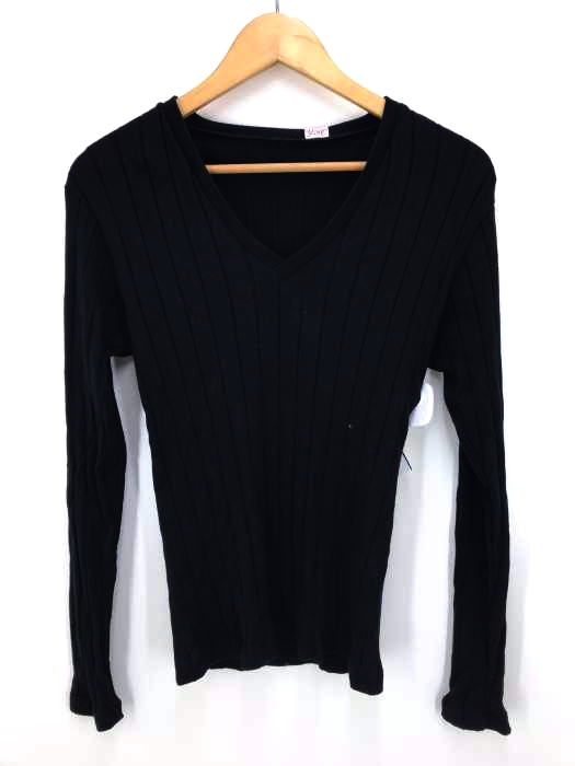 YOUNG&OLSEN(ヤングアンドオルセン) 別注 Vネック ブロードリブカットソー レディース トップス