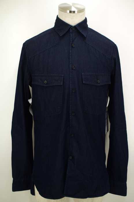 LANVIN (ランバン) 11SS インディゴデニムボタンシャツ メンズ トップス