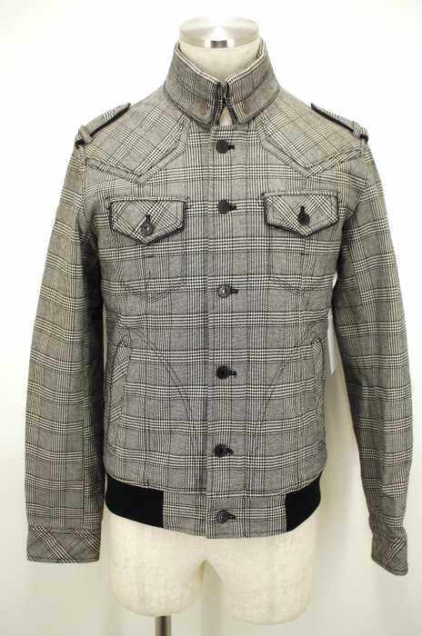 KLEIN PLUS HOMME （クランプリュスオム） グレンチェック中綿ジップアップジャケット メンズ アウター