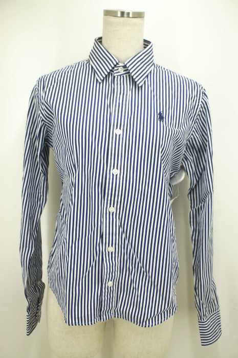 RALPH LAUREN SPORT （ラルフローレンスポーツ） SLIM FIT ポニー刺繍入り ストライプ レディース トップス