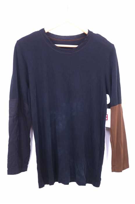 robe de chambre COMME des GARCONS（ローブドシャンブルコムデギャルソン） AD1992 92AW 製品染め加工 袖切替切りっぱなしロングカットソー レディース トップス