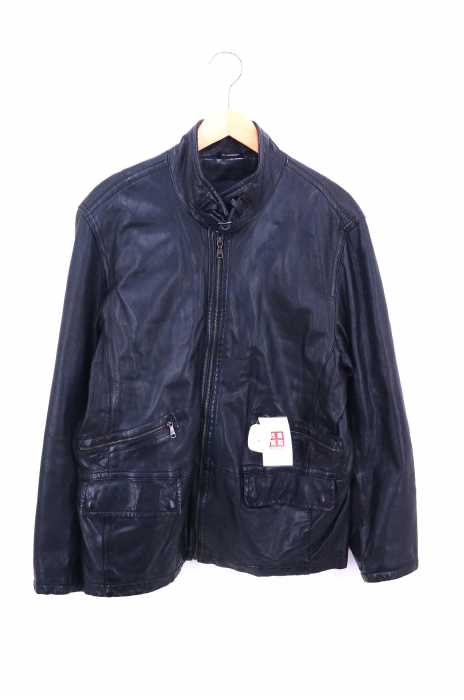 BANANA REPUBLIC （バナナリパブリック） カウレザーシングルライダースジャケット メンズ アウター
