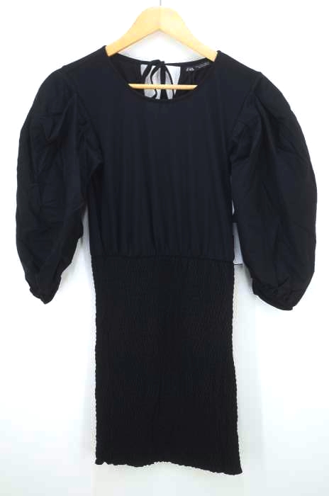 ZARA(ザラ) ボリュームスリーブシャーリングワンピース レディース ワンピース