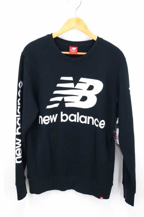 NEW BALANCE （ニューバランス） ロゴプリント コットンクルーネックスウェット メンズ トップス