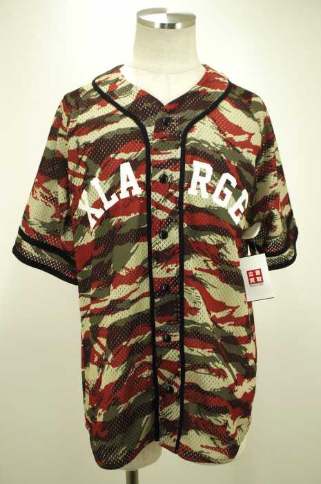X-LARGE （エクストララージ） 15AW カモ柄メッシュベースボールシャツ メンズ トップス