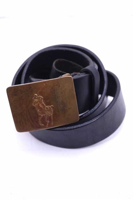 RALPH LAUREN （ラルフローレン） 金ポニーロゴバッグル レザーベルト メンズ ファッション雑貨
