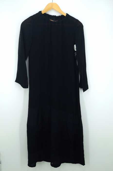 tricot COMME des GARCONS （トリココムデギャルソン） 90s AD1993 93AW 異素材切替ギャザーネックシースルーワンピース レディース ワンピース