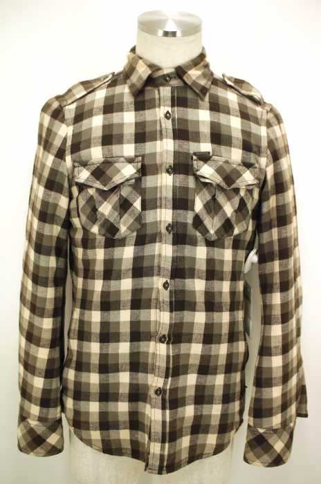 DIESEL (ディーゼル) 中綿チェックボタンシャツ メンズ トップス