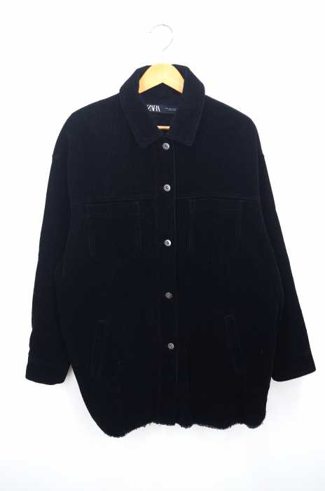 ZARA(ザラ) 太畝コーデュロイ オーバーサイズロングトラッカージャケット レディース アウター
