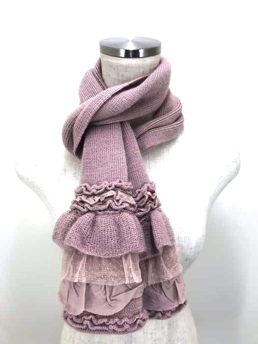 PINKHOUSE(ピンクハウス) フリル装飾 ウール混マフラー レディース ファッション雑貨