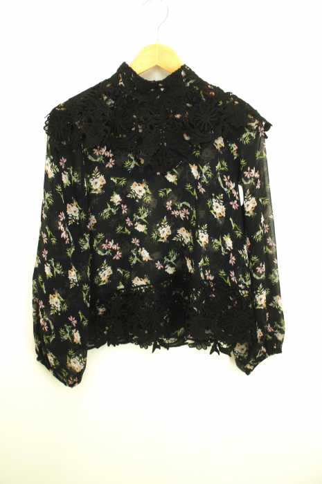 ZARA WOMAN (ザラ ウーマン) レースシフォンドッキング レディース トップス
