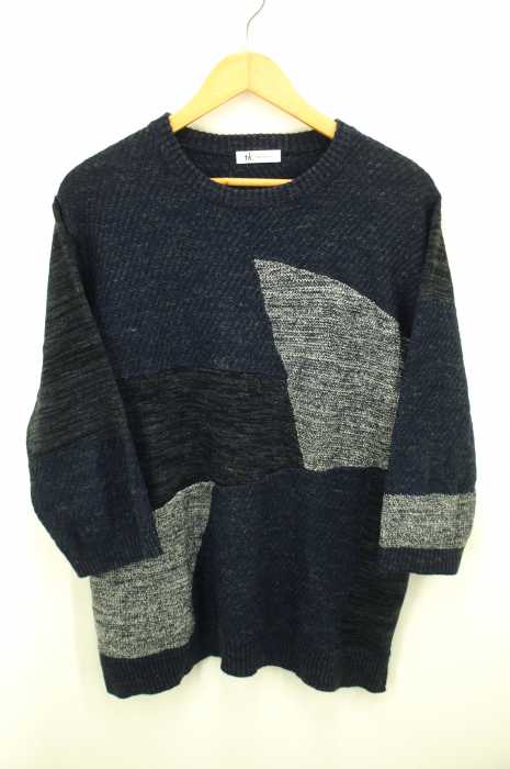 tk. TAKEO KIKUCHI（ティーケー タケオキクチ） パッチワーク7分袖ニット メンズ トップス
