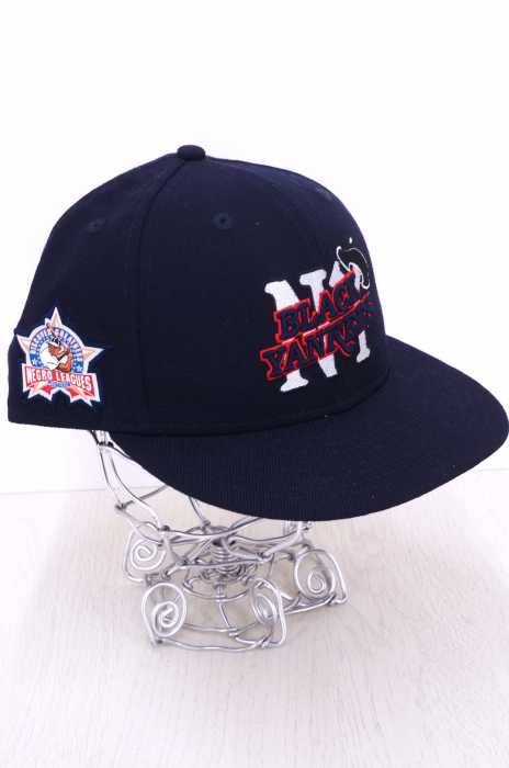 NEW ERA （ニューエラ） BLACK YANKEES ワッペン刺繍6パネルキャップ メンズ 帽子