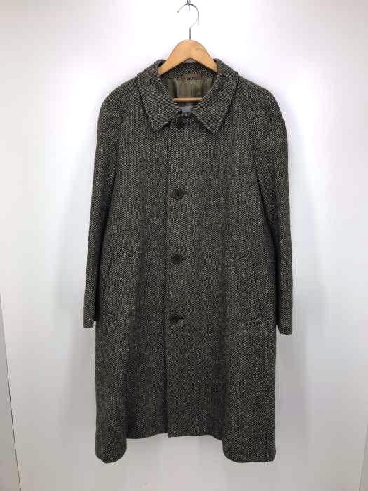 AQUASCUTUM（アクアスキュータム） ヘリンボーンウールステンカラーコート メンズ アウター