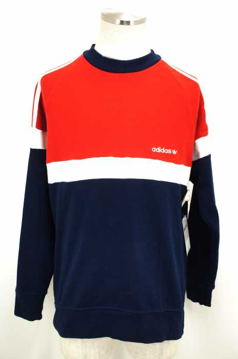 adidas Originals （アディダスオリジナルス） トリコカラースタンドネックスウェットトップス　 メンズ トップス