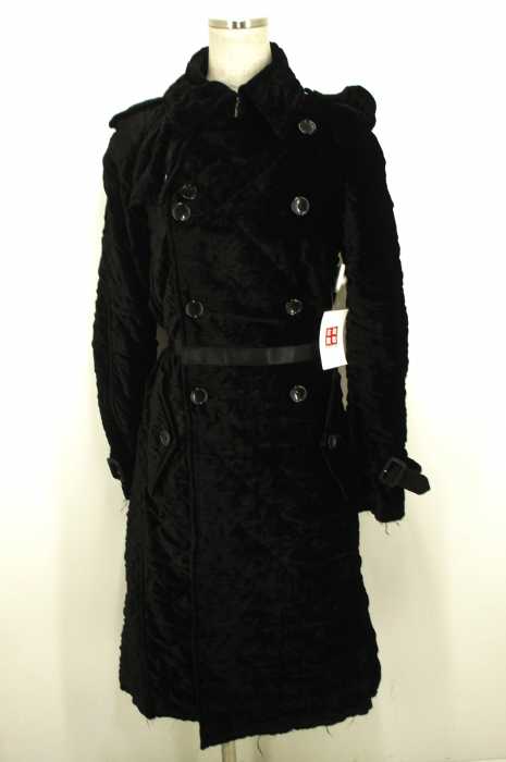 JUNYA WATANABE COMME des GARCONS MAN PINK （ジュンヤワタナベコムデギャルソンマンピンク） AD2005 キルティングベロアロングトレンチコート レディース アウター